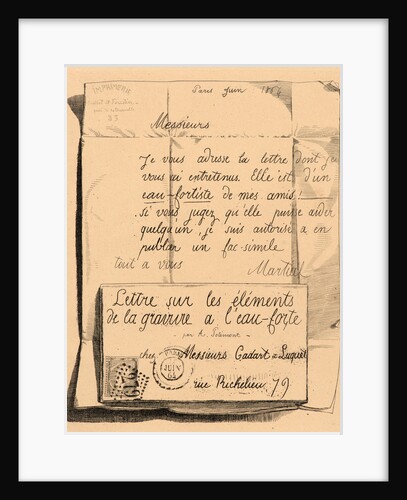 Letter on the Elements of Etching, title sheet, 1864 by Adolphe Martial Potémont