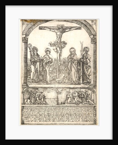 Christ on the Cross with the Virgin and St. Afra, St. John, and St. Ulrich, 16th century by Hans Rogel