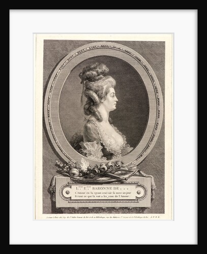 Portrait of Louise-Emilie, Baronne de --- (Mme de Mézières de Crest, Marquise de Saint-Aubin, baronne d'Andlau), 1779 by Augustin de Saint-Aubin