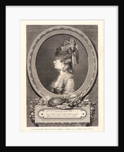 Portrait of Adrienne-Sophie, Marquise de --- (Montesson), 1779 by Augustin de Saint-Aubin