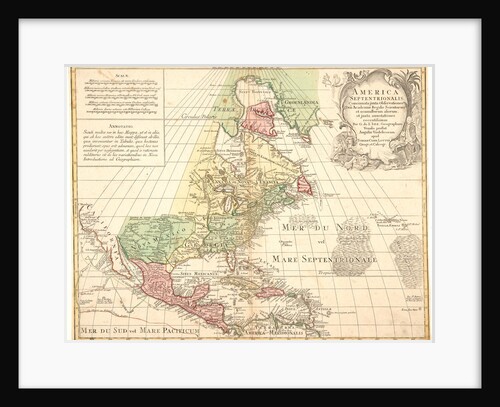 America Septentrionalis, 18th century by Tobias Conrad Lotter