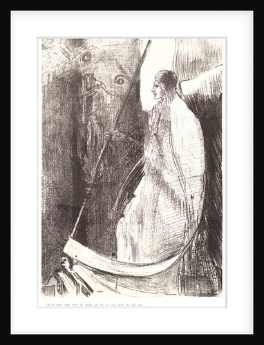 And another angel came out of the temple which is in heaven, and he also having a sharp sickle, 1899 by Odilon Redon