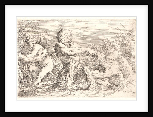 Combat of Tritons with Naiade, 17th century by Salvator Rosa