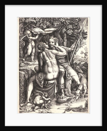 Venus and Adonis, ca. 1570 by Giorgio Ghisi