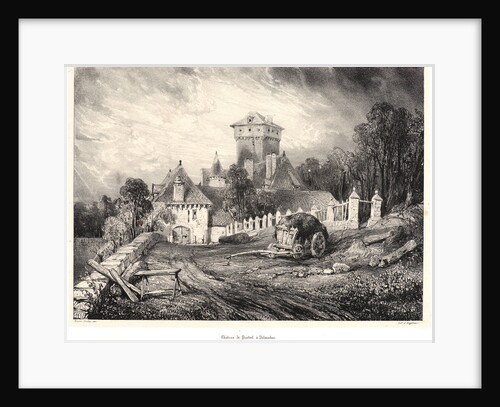 Château de Pesteil a Polminhac, 1832 by Eugène Isabey