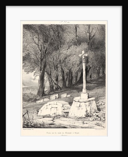 Croix sûr la Route de Clermont a Royal, 1831 by Eugène Isabey