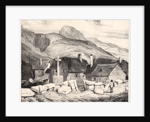 Croix du Village des Bains au Mont-Dor, 1831 by Eugène Isabey