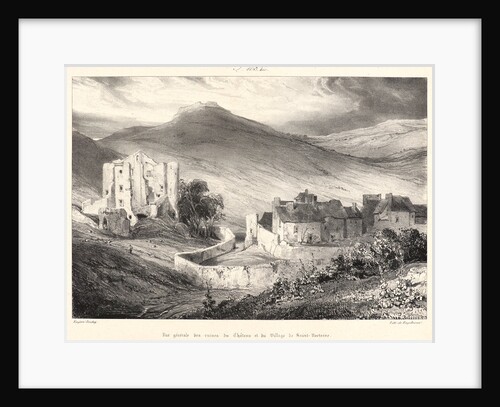 Ruines du Château et du Village de Saint- Nectaire, 1831? From Voyages Pittoresques et Romantiques dans l'Ancienne France by Eugène Isabey