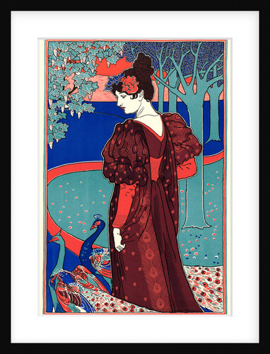 Woman with Peacocks (La Femme au Paon), ca. 1897 by Louis John Rhead