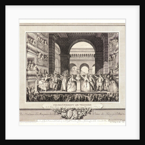 Crowning of Voltaire at the Théâtre Franc¸ais, 30 March 1778, 1782 by Charles-Etienne Gaucher