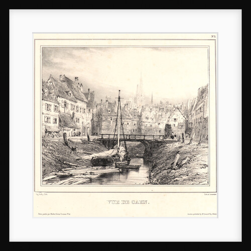 Vue de Caën, 1832 by Eugène Isabey
