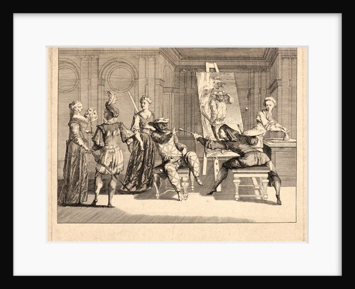 Harlequin Displeased with His Painter (Harlequin mécontant de son peinture), ca. 1716-1722 by Claude Gillot