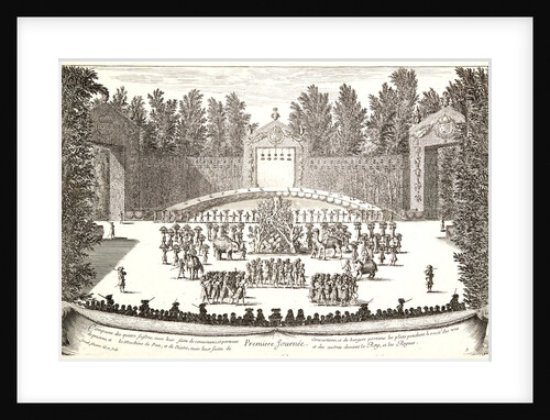 Plate from Premiere Journee, 17th century by Israël Silvestre