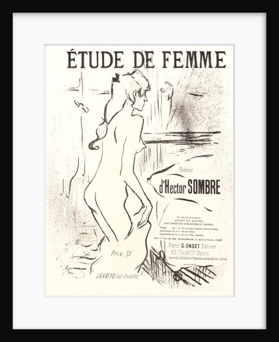 Study of a Woman (Etude de femme), 1893 by Henri de Toulouse-Lautrec