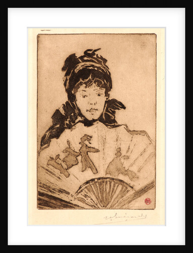 Lady with a Fan, ca. 1878-1896 by Henri Charles Guérard