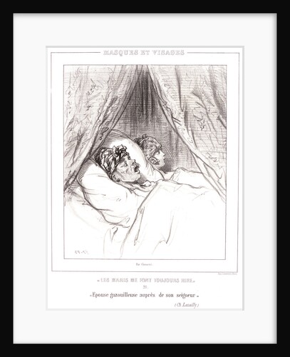 Spouse cooing next to her master by Paul Gavarni