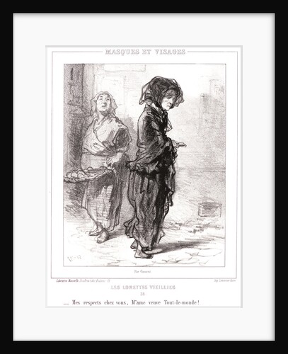 I express my condolences, Madame, widow of the world by Paul Gavarni