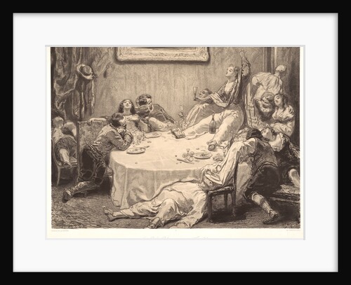 La Chanson de Table, 1852 by Paul Gavarni