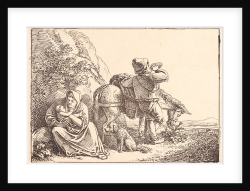 Italian Peasant Family Resting, 1809 by Benjamin Zix
