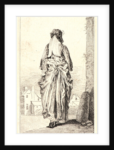 Lady Walking Seen from Behind (La Femme marchand au fond), ca. 1710 by Jean-Antoine Watteau