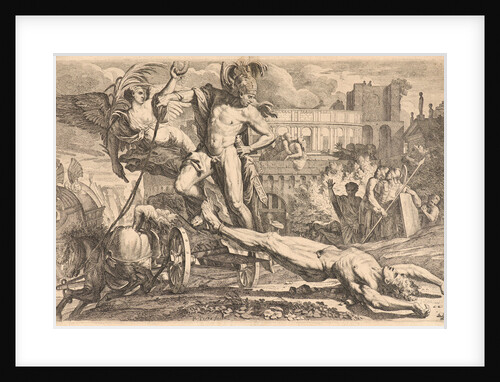 Achilles Dragging the Body of Hector around the Walls of Troy, ca. 1648 by Pietro Testa