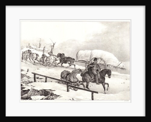Wagoners Driving up a Hill, 1823 by Théodore Géricault