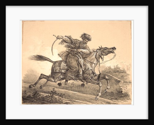 Mohammedan Rider with Sabre and Pistol, early 19th century by Carle Vernet