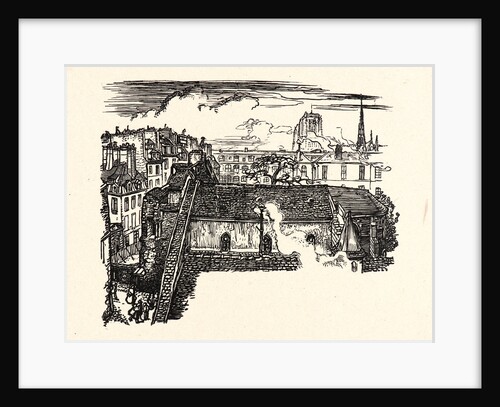 Image from La Bièvre, Les Gobelins, Saint-Séverin, ca. 1901 by Auguste Louis Lepère