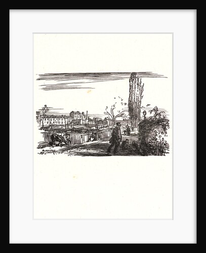 Image from La Bièvre, Les Gobelins, Saint-Séverin, ca. 1901 by Auguste Louis Lepère