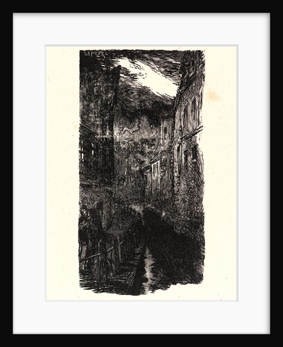 Image from La Bièvre, Les Gobelins, Saint-Séverin, ca. 1901 by Auguste Louis Lepère
