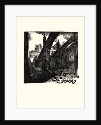 Image from La Bièvre, Les Gobelins, Saint-Séverin, ca. 1901 by Auguste Louis Lepère