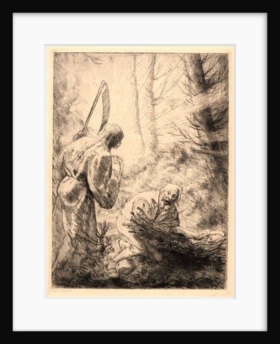 Death and the Woodcutter (La Mort et le Bûcheron), Second Plate, ca. 1876 by Alphonse Legros