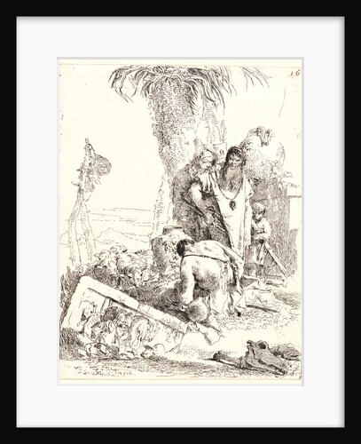 A Shepherd with Two Magicians, ca. 1735-1740 by Giovanni Battista Tiepolo