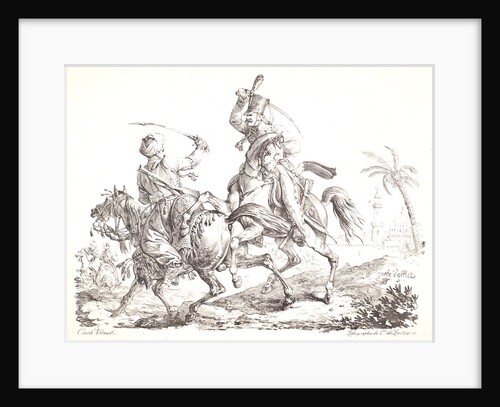 Hussar in a Sabre Battle with a Mameluck (Hussard Sabrant un Mameluck), 1817 by Carle Vernet