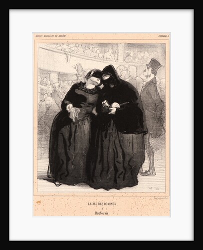 Le Jeu des Dominos, 19th century by Paul Gavarni