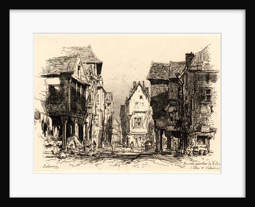 The Old Quarter of Vitre (Un Vieux quartier de Vitré), 1879 by Maxime Lalanne