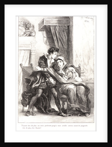Hamlet: N'ajoute rien.., 1834-1843 by Eugène Delacroix