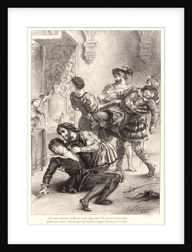 Hamlet: Ah! je meurs.., 1834-1843 by Eugène Delacroix