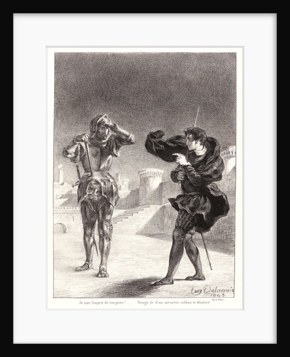 Hamlet: Je suis l'esprit.., 1834-1843 by Eugène Delacroix