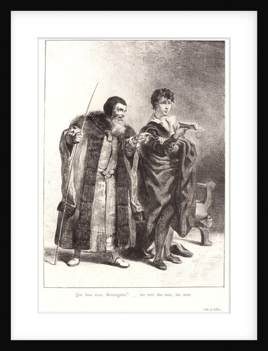 Hamlet: Que lisez vous.., 1834-1843 by Eugène Delacroix