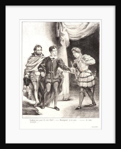 Hamlet: Voudriez-vous.., 1834-1843 by Eugène Delacroix
