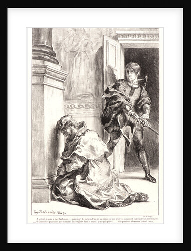 Hamlet: A présent je puis.., 1834- 1843 by Eugène Delacroix