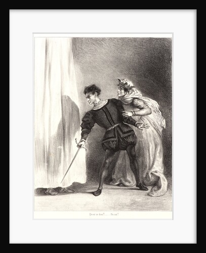 Hamlet: Qu'est ce donc?, 1834-1843 by Eugène Delacroix