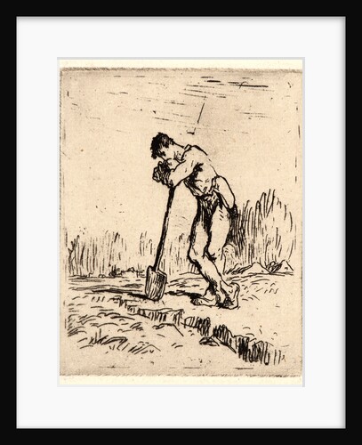 Man Leaning on His Spade (L'Homme appuye sur sa Beche), ca. 1847-1848 by Jean-François Millet