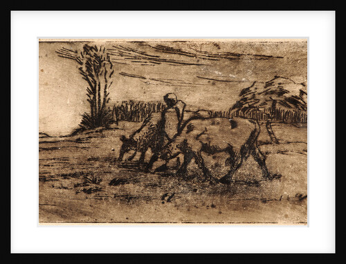 Two Cows (Les Deux Vaches), ca. 1847-1848 by Jean-François Millet