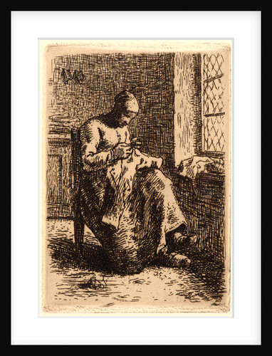 Woman Sewing (La Couseuse), ca. 1855-1856 by Jean-François Millet