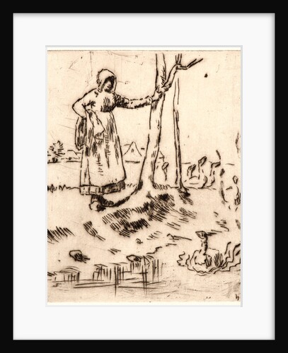 Girl Minding Geese (La Gardeuse), 1855-1856 by Jean-François Millet