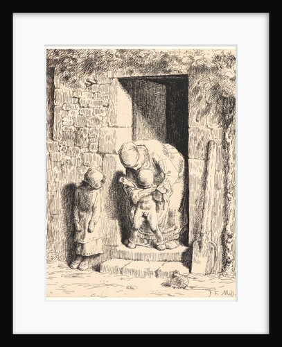 Maternal Precaution (Le précaution maternelle), 1862 by Jean-François Millet