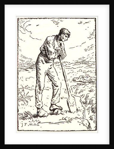 Digger Leaning on His Spade (Becheur au repos), 1874 by Pierre Millet