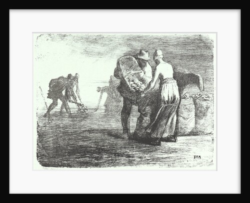 Potato Gatherers, 19th century (published 1920s) by Jean-François Millet